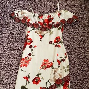 A red and and white dress